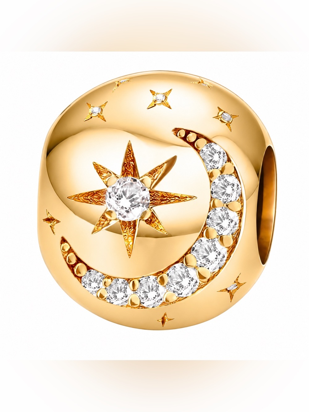 925 celestial-themed gold sphere charm